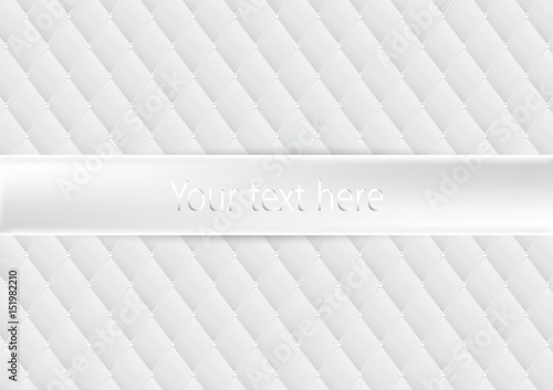 Luxury white upholstery texture vector abstract background