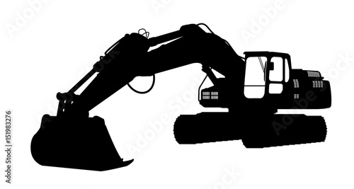 Silhouette the excavate.