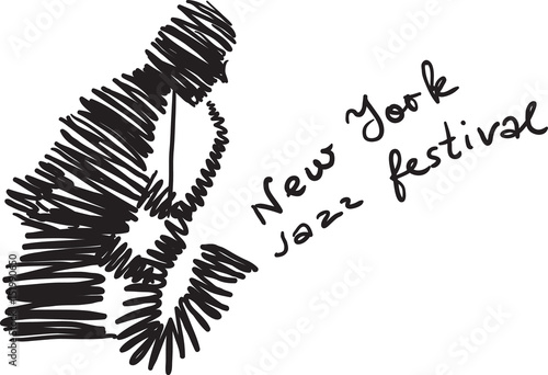 Photography Jazz Festival / Creative conceptual music festival vector