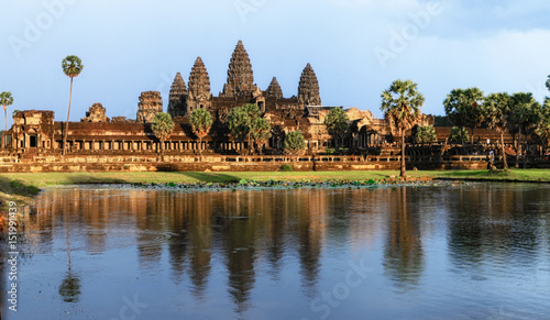 Angkor Wat Temple at sunset, Siem reap, Cambodia. photo