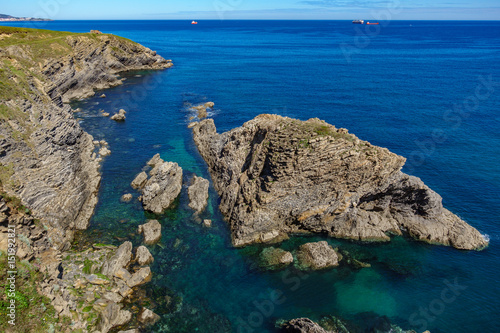 Cantabric sea steep coastline