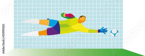 the goalkeeper parried the ball in jump