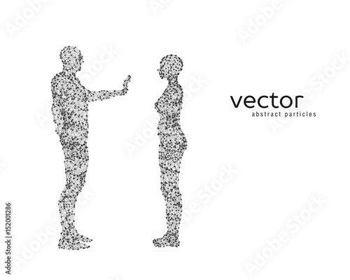 Vector illustration of couple on white background.