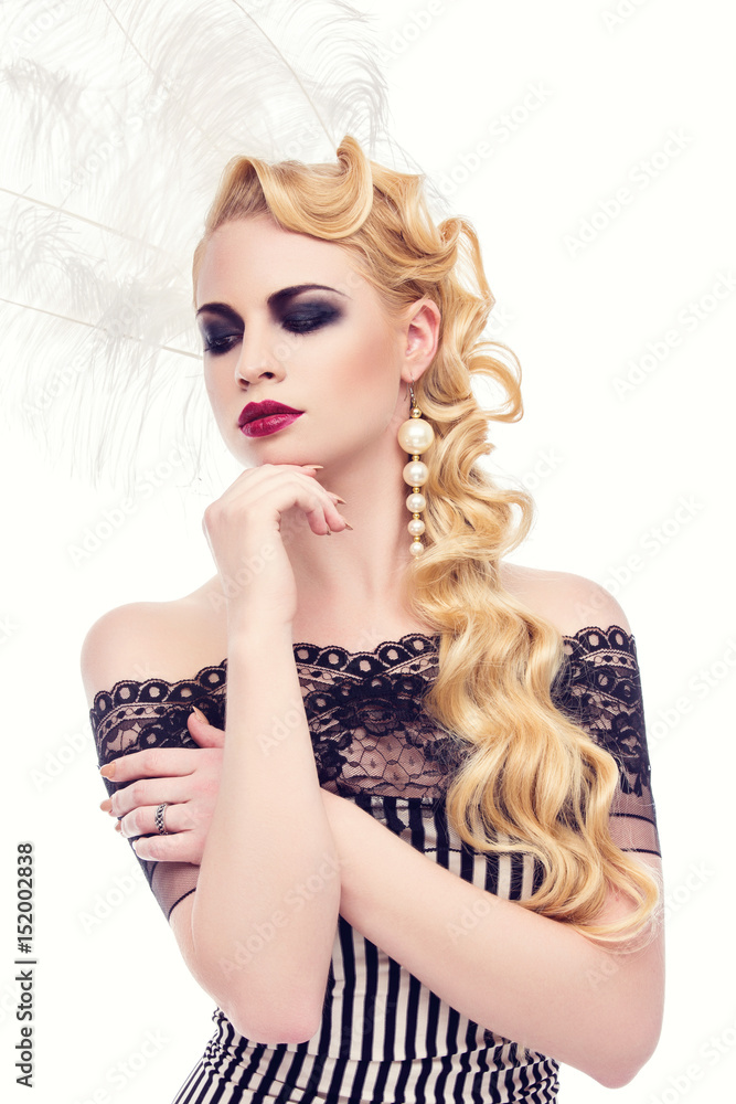 Beautiful retro style girl Beautiful retro style girl