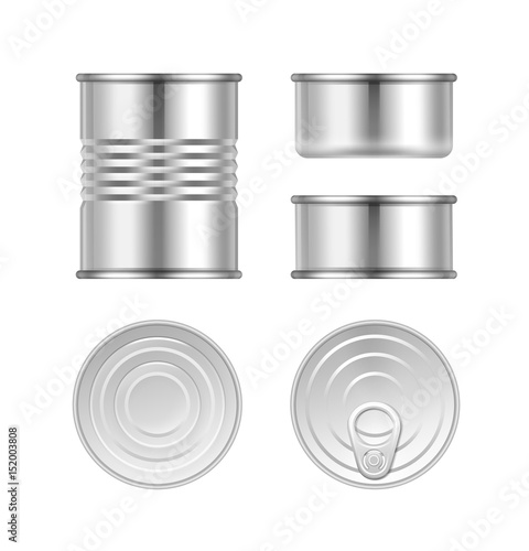 Vector set of canned goods
