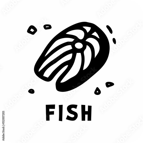 Simple image Fish steak