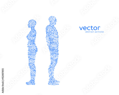 Vector illustration of couple near to each other.