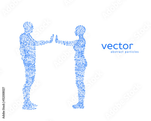Vector illustration of couple on white background.