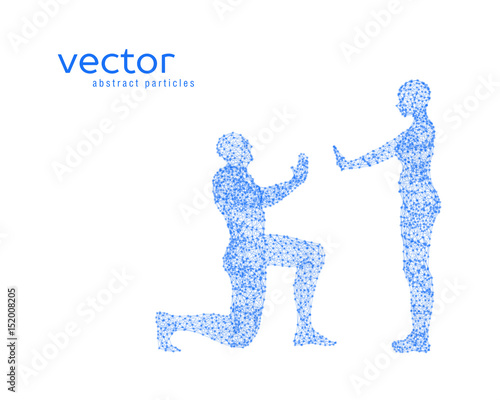 Vector illustration of couple on white background.