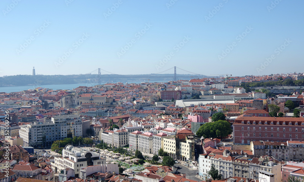 Panoramic view of central Lisbon