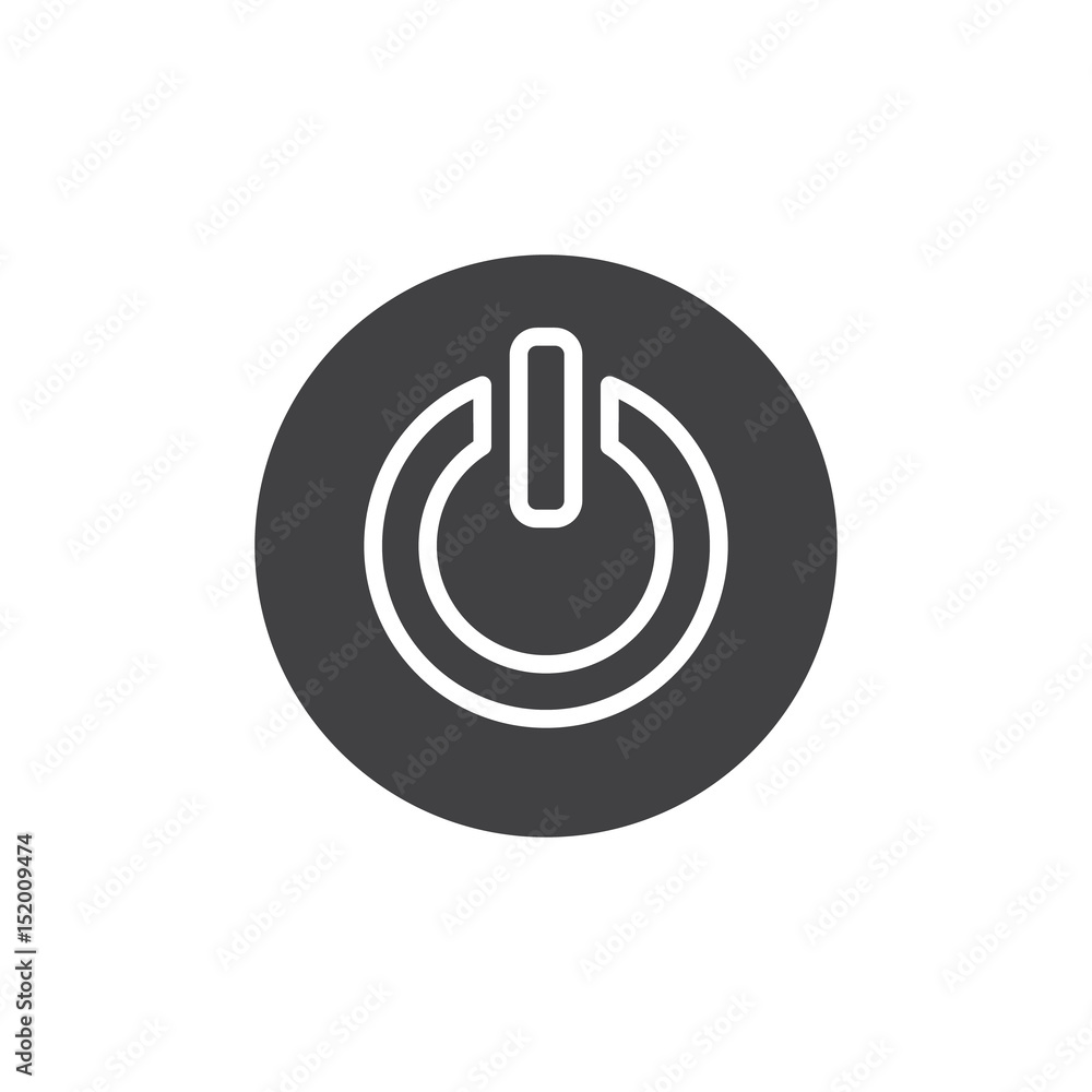 Power button icon vector, filled flat sign, solid pictogram isolated on white. Symbol, logo illustration. Pixel perfect Power button icon vector, filled flat sign, solid pictogram isolated on white. Symbol, logo illustration. Pixel perfect