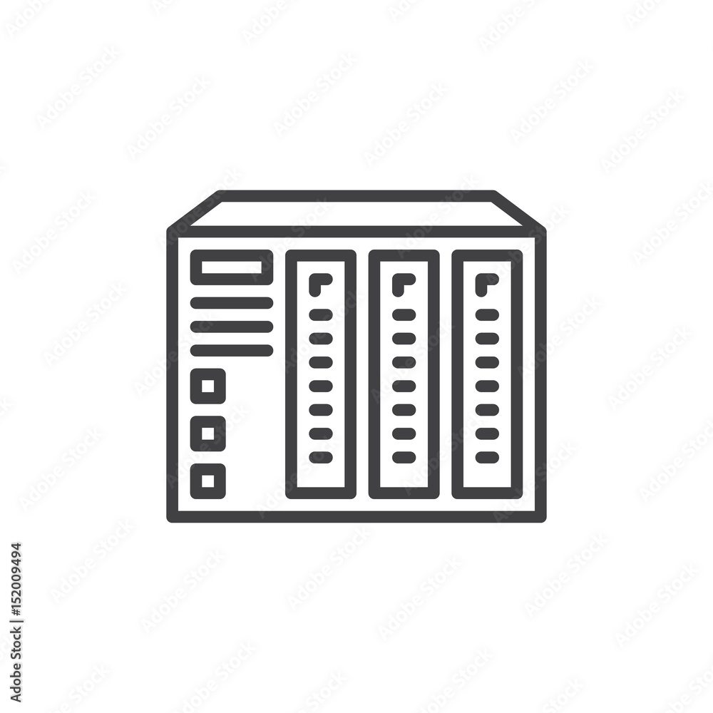NAS server line icon, outline vector sign, linear style pictogram isolated  on white. Symbol, logo illustration. Editable stroke. Pixel perfect Stock  Vector | Adobe Stock