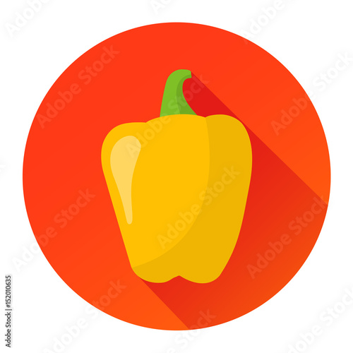 Paprika Icon Flat Design Vektor Grafik Illustration