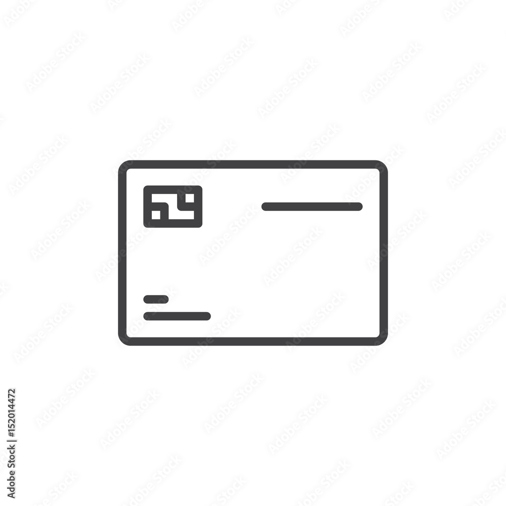 Smart card line icon, outline vector sign, linear style pictogram isolated on white. Symbol, logo illustration. Editable stroke. Pixel perfect Smart card line icon, outline vector sign, linear style pictogram isolated on white. Symbol, logo illustration. Editable stroke. Pixel perfect