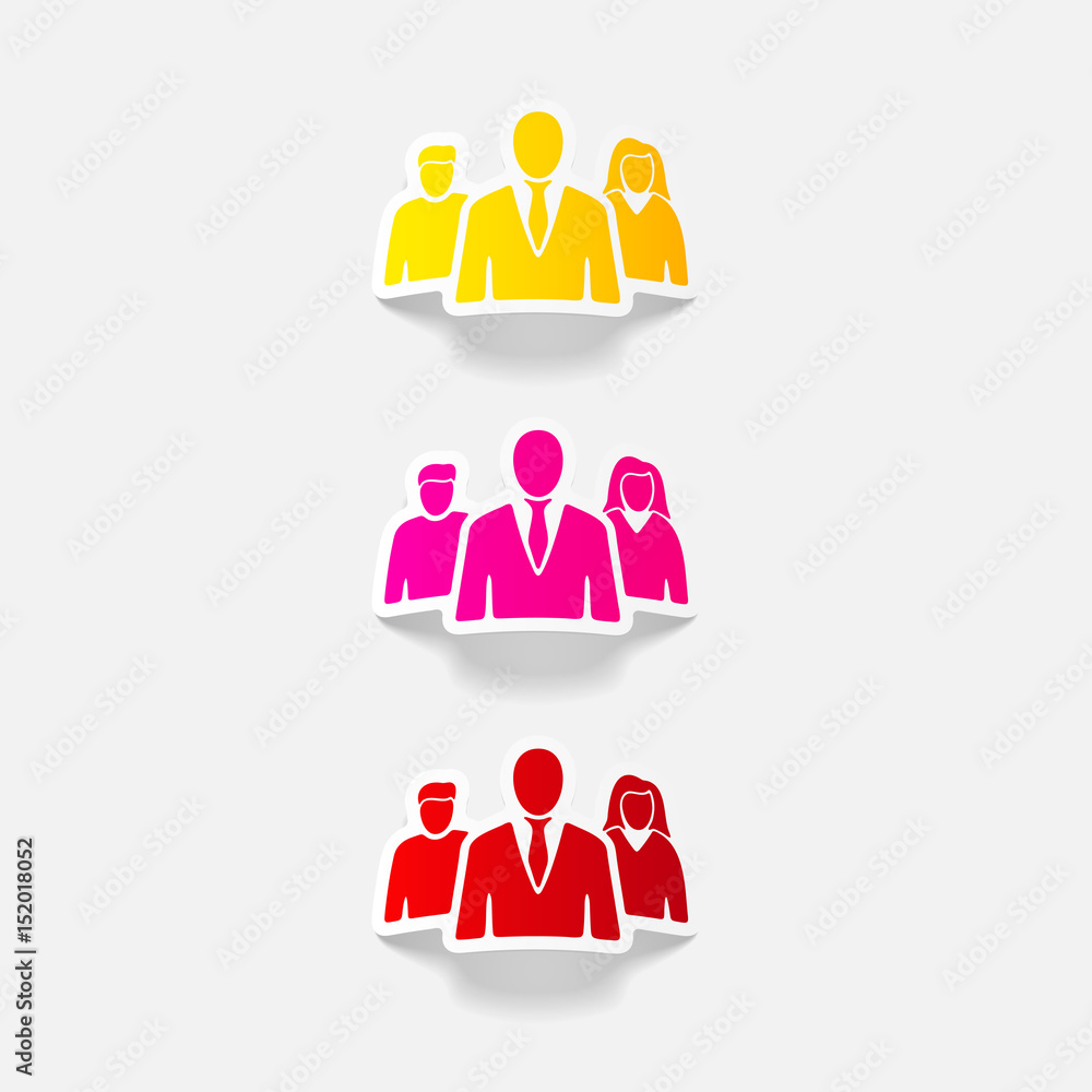 realistic design element: business people realistic design element: business people