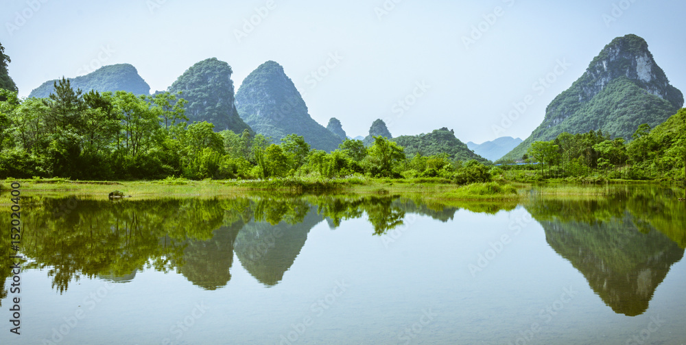 Fototapeta premium Beautiful countryside scenery in summer