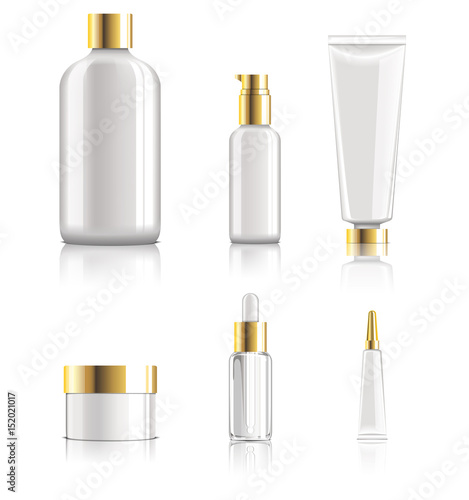 Realistic Bright Skin Care Packages Collection