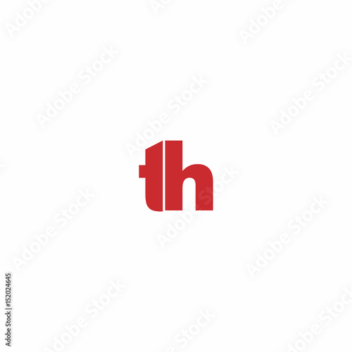 th initial letter logo