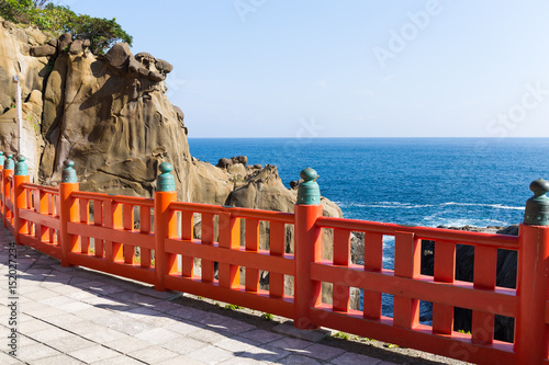 Aoshima Shrine and coastline photo