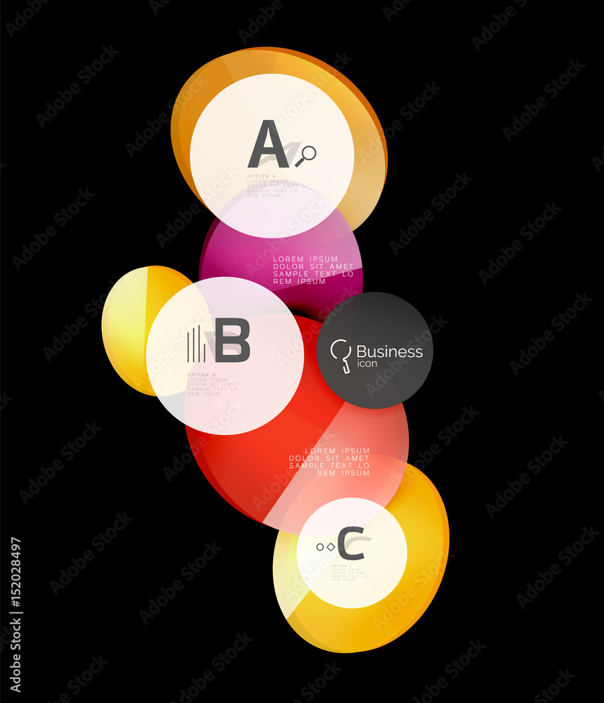 Glass circle abstract background Glass circle abstract background