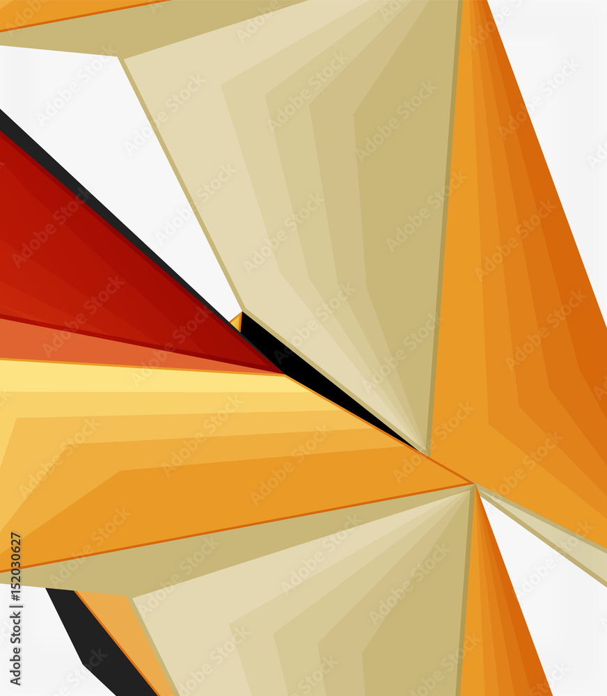 Low poly geometric 3d shape background
