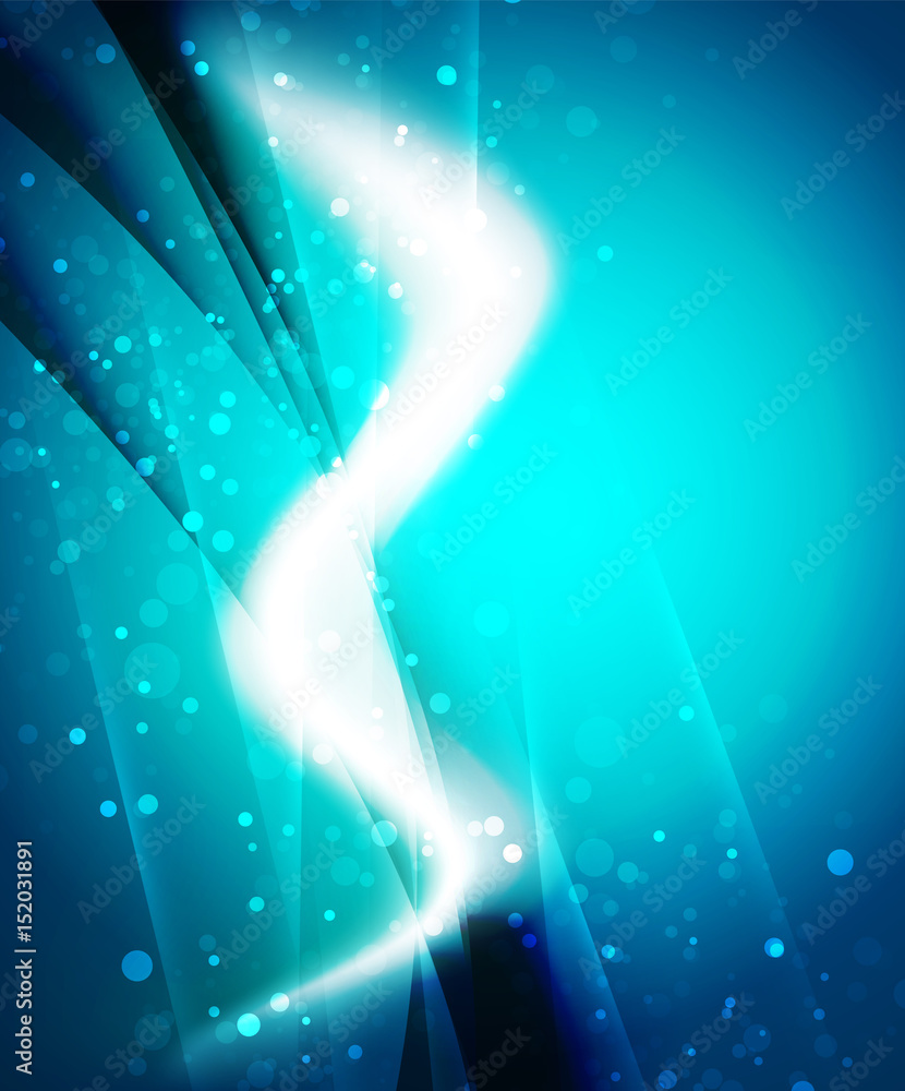 Plakat Shiny wave, magicabstract background