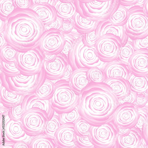 Bouquet of Roses Random Seamless Pattern. Fresh Floral Background