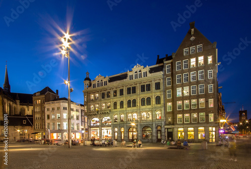 Photography Dam Square in Amsterdam at the Night
