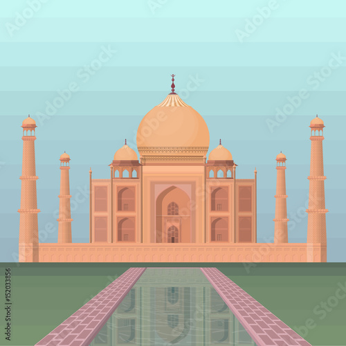 Taj mahal culture architecture vector