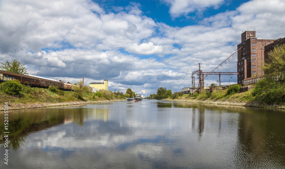 Magdeburger Industriehafen Panoramabild