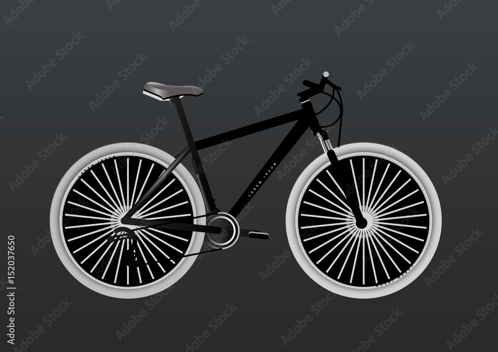 Fototapeta Vector illustration of realistic bike