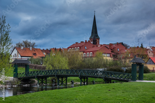 Fototapeta Naklejka Na Ścianę i Meble -  Panorama of the Elk city, Masuria, Poland