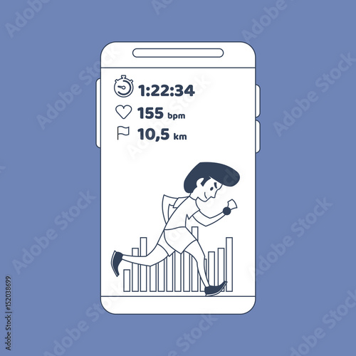 Smart Phone with Fitness application for health
