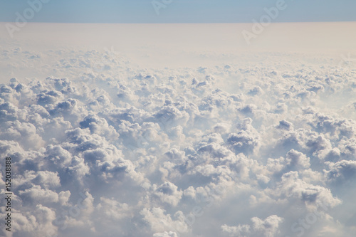 Clouds as seen through window of an aircraft