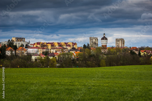 Fototapeta Naklejka Na Ścianę i Meble -  Panorama of the Elk city, Masuria, Poland