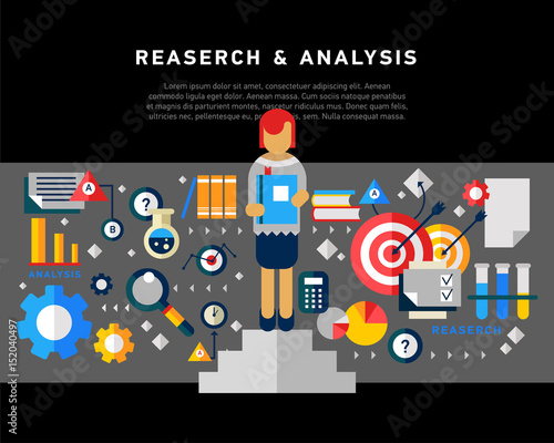 Doodle style concept of general research