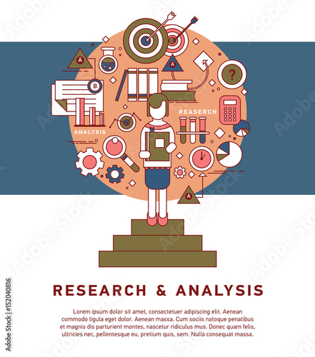 Doodle style concept of general research