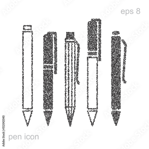 Vector pen icon set photo