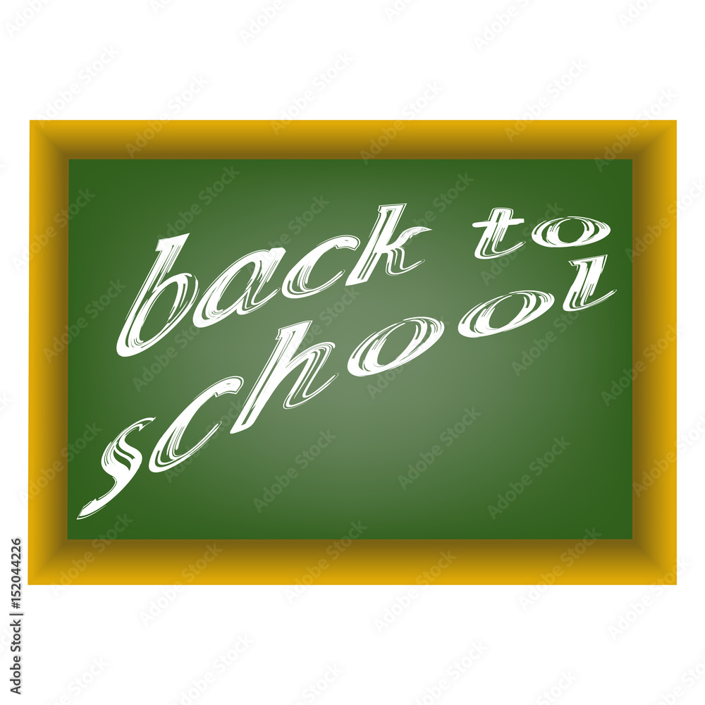 Obraz premium School Green Desk Isolated on White Background