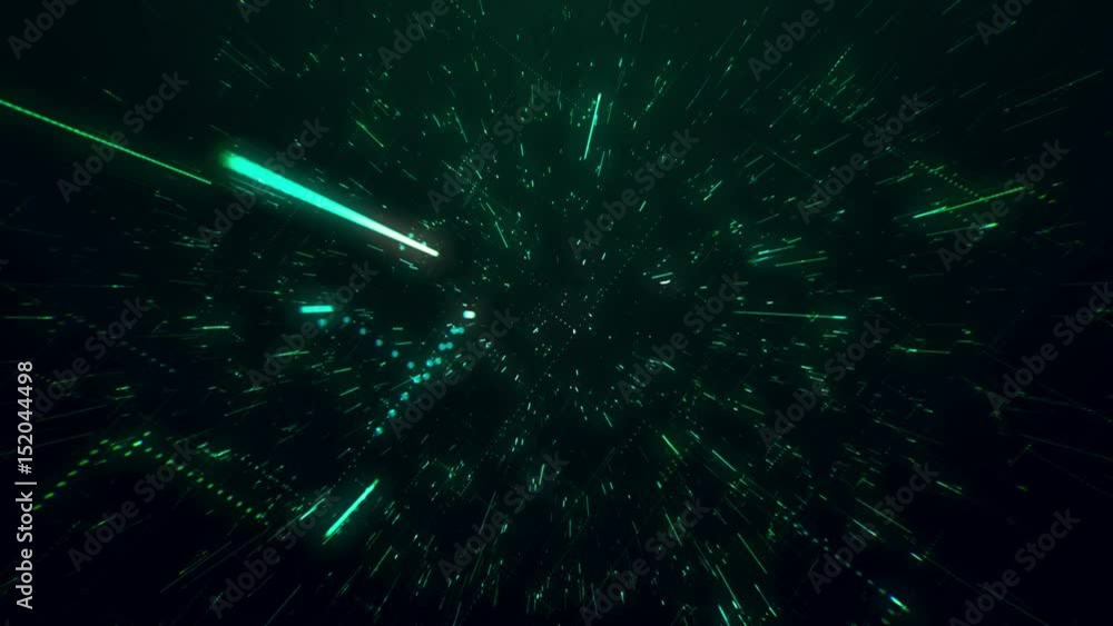 The flight of the camera into a technology structure with lines of chaos 3d animation The flight of the camera into a technology structure with lines of chaos 3d animation