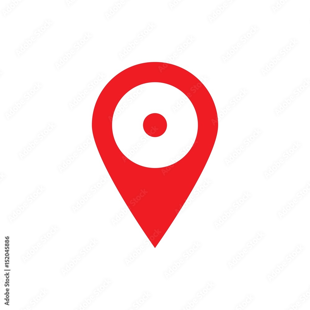 Map pointer flat icon, vector illustration Map pointer flat icon, vector illustration