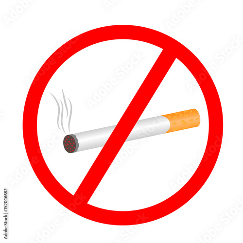 No smoking warning vector pictogram