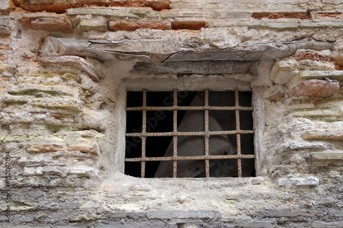 old window in Borja town with an iron enclosure photo