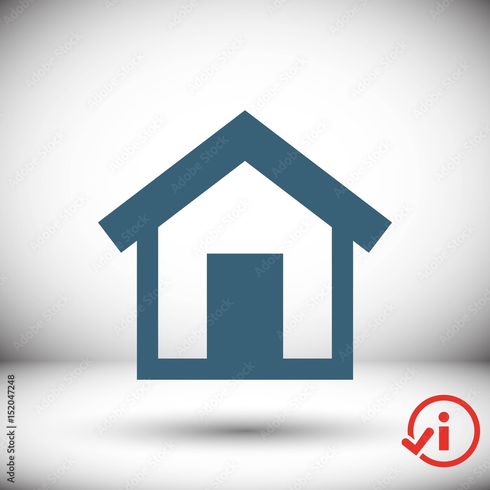 Fototapeta premium home icon stock vector illustration flat design