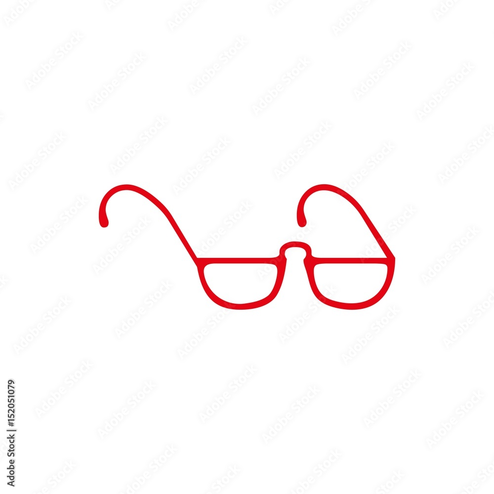 glasses icon vector illustration. Flat design style