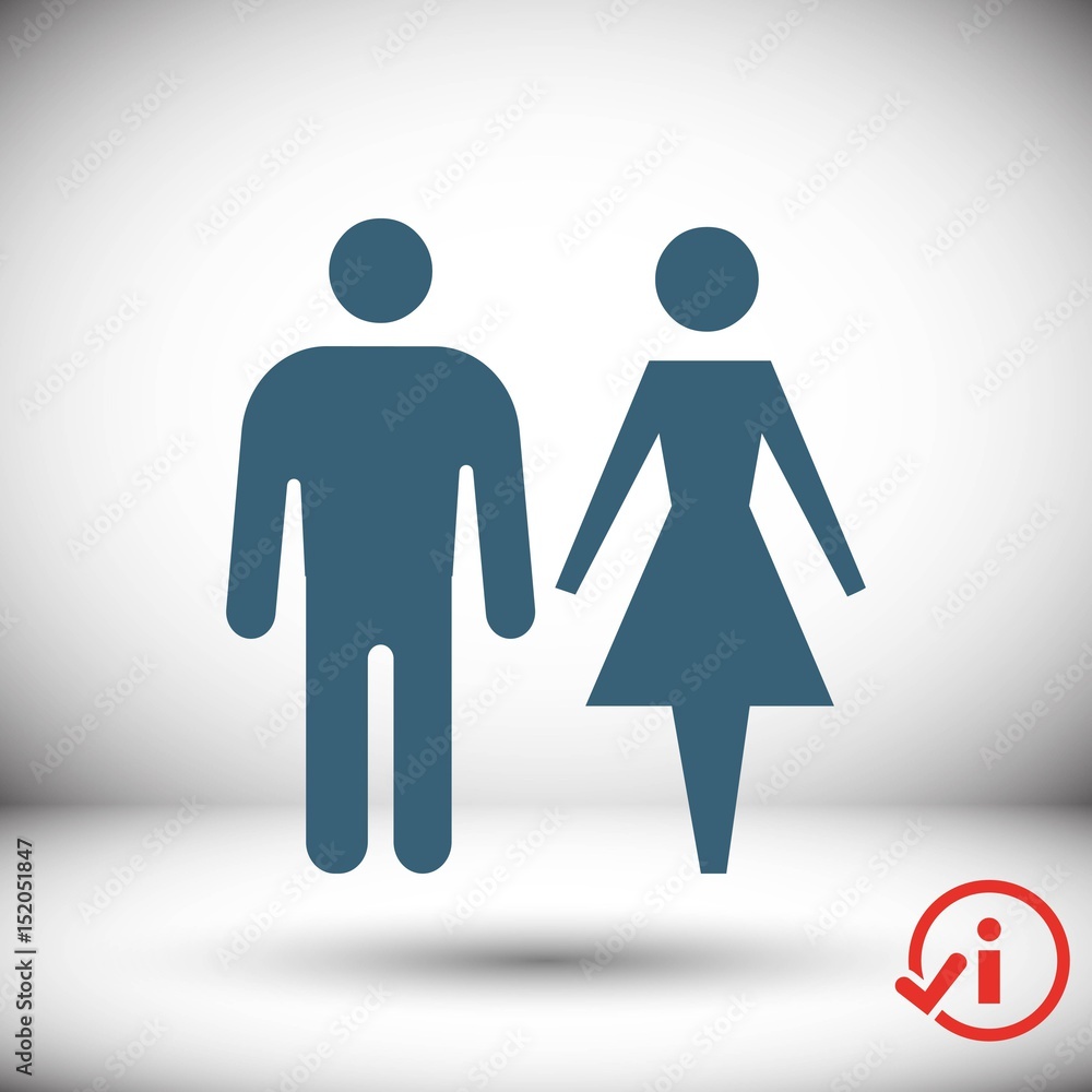 man and woman icon stock vector illustration flat design