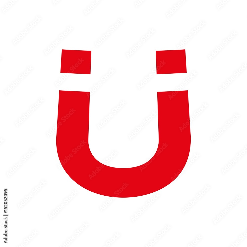 magnet icon vector illustration. Flat design style