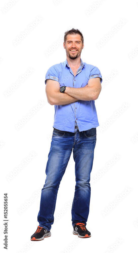 Handsome smiling man isolated on white background Handsome smiling man isolated on white background