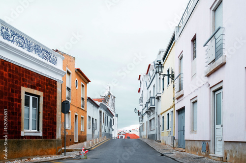 Fototapeta Naklejka Na Ścianę i Meble -  old colorful european city street. vintage picture