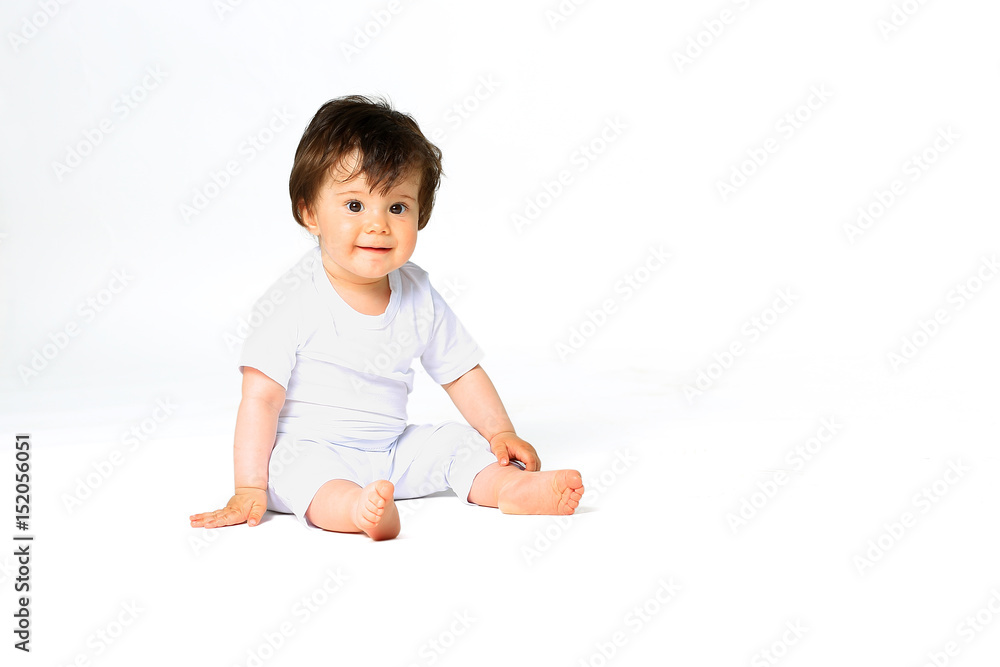baby in diaper isolated on white background baby in diaper isolated on white background